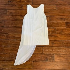 White Asymmetrical Shift Dress - Urban Outfitters